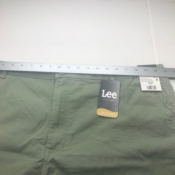 Lee Women's 20M Hi-Rise Regular Fit Deeplichengreen Utility Short New With Tags - Picture 8 of 13